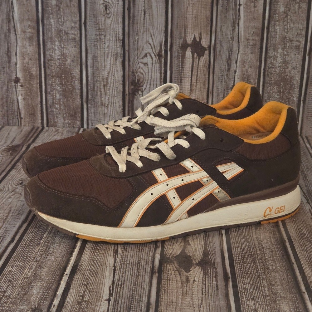 Sz 13 US Mens Asics GT-2 Brown Suede Orange Gel Sneakers Shoes HQ416